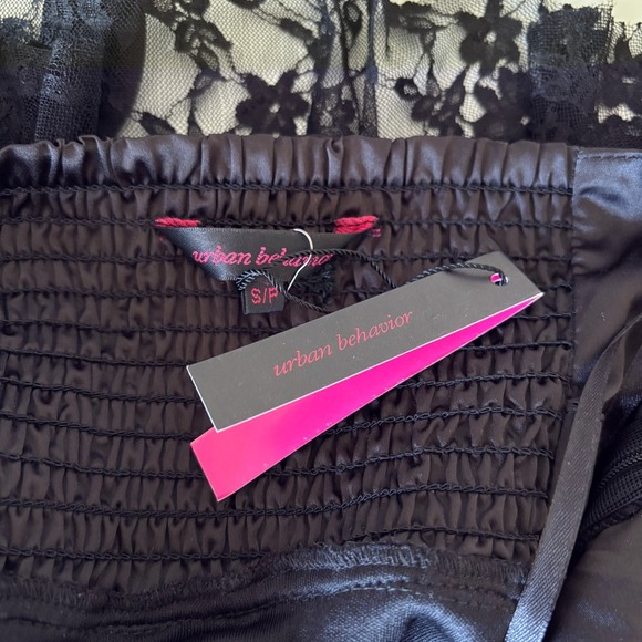 Urban Behavior Y2K Babydoll Halter Top Dark Romantic Whimsigoth Black Women's S - Picture 7 of 12